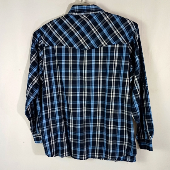 Vintage LL Cool J blue/white plaid shirt men size 2XL - 80''-90's - NWT - Picture 2 of 6